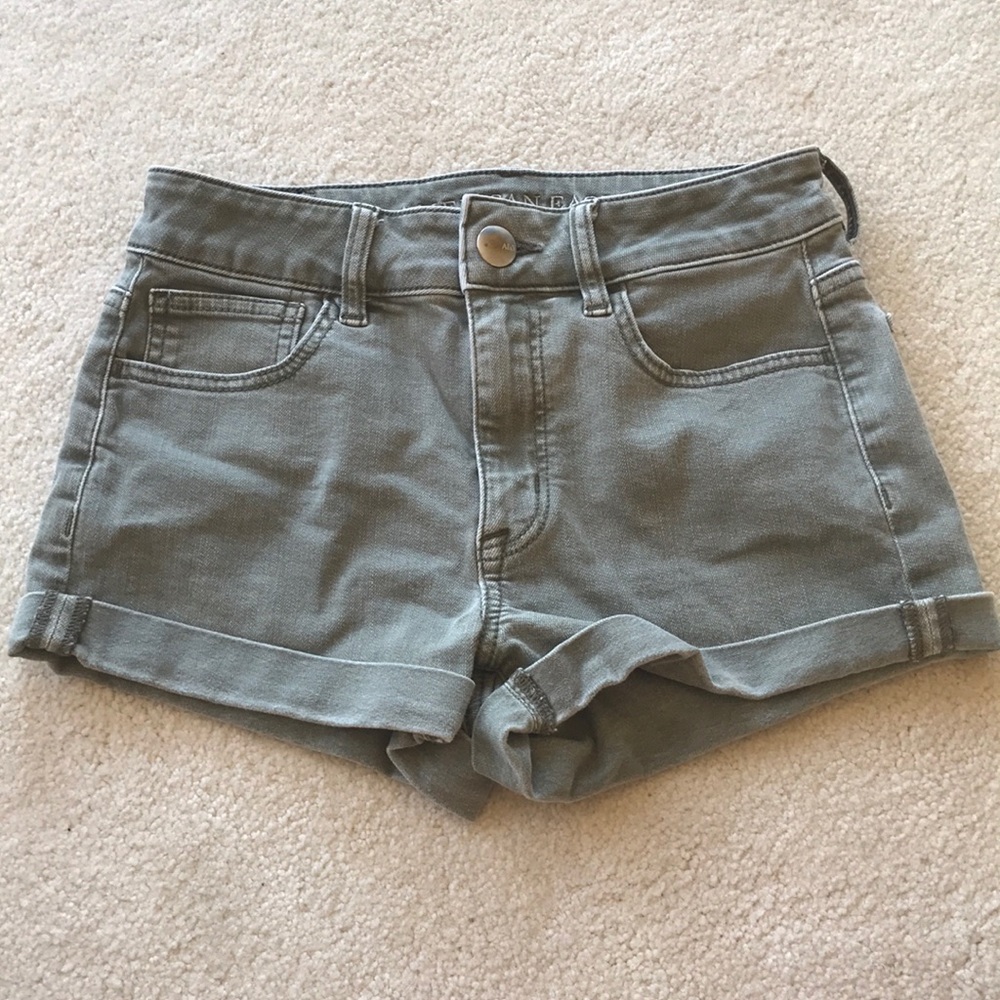 Olive green shorts!